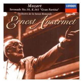 MOZART - Ansermet - Sérénade n°10, pour instruments à vent en si bémol m Import Japon..